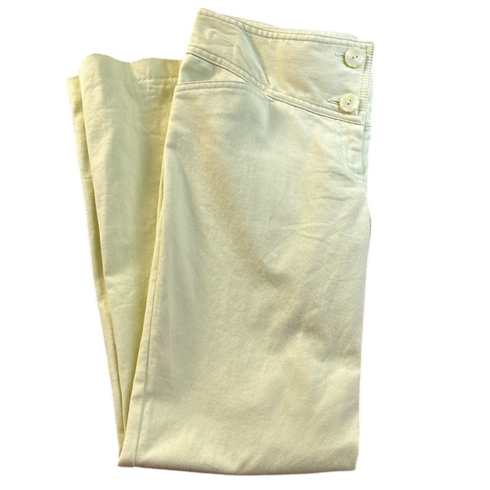 Nicole by Nicole Miller Yellow Flare Twill Pants Size 8
